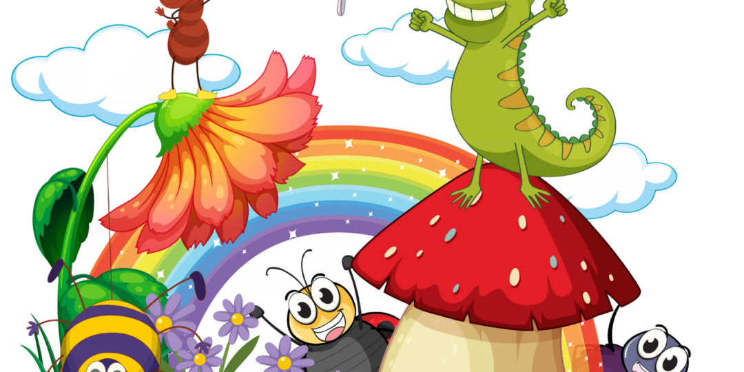 Illustrations des créatures fantastiques du printemps