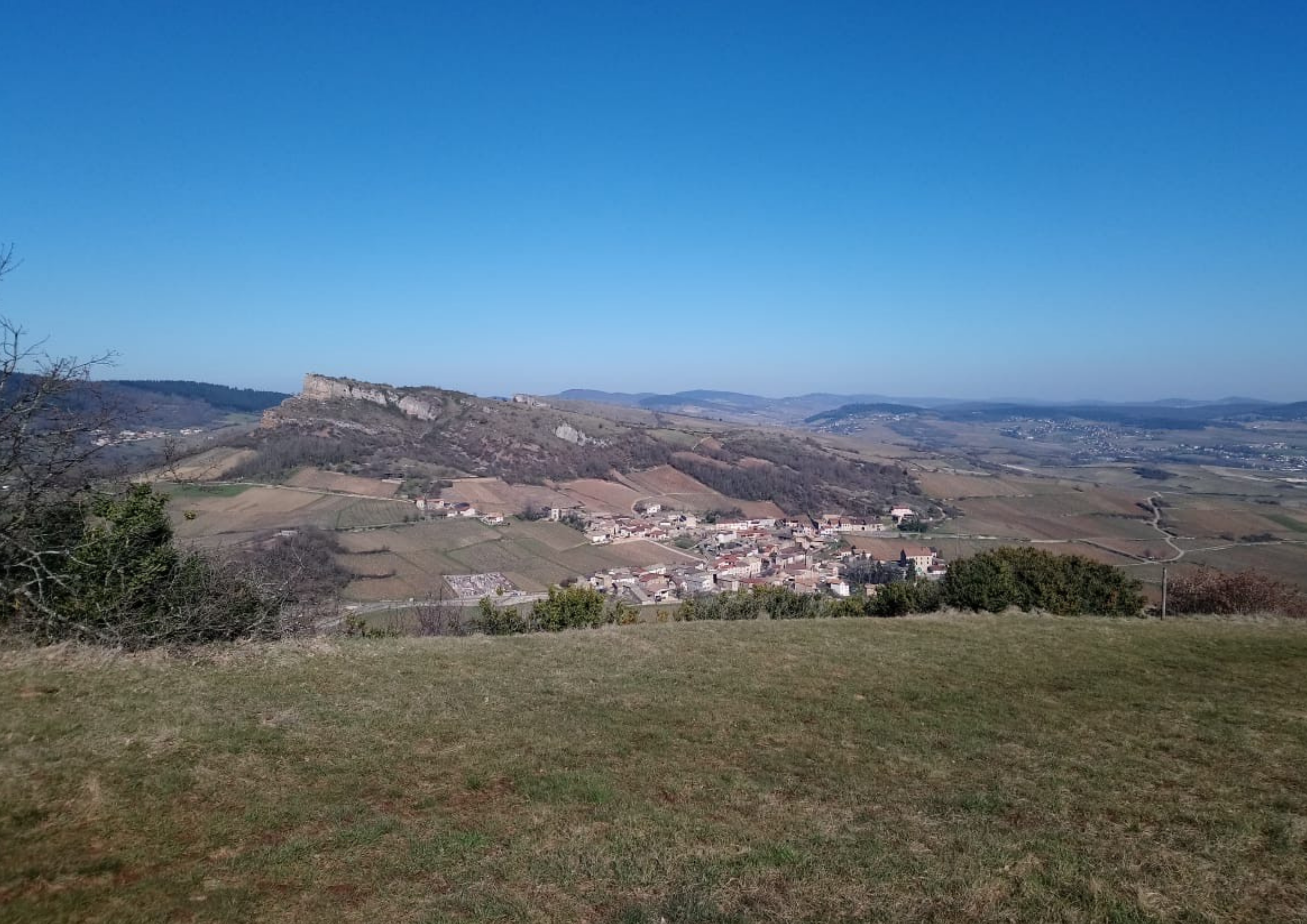 Paysage du Mont Pouilly à la Roche de Solutré