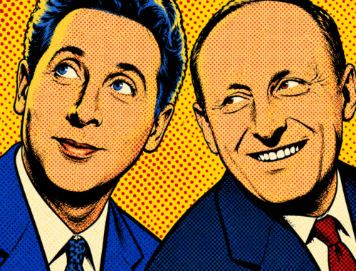 Illustration de Bourvil et Trenet l'un à côté de l'autre