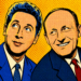 Illustration de Bourvil et Trenet l'un à côté de l'autre