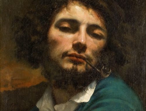Portrait de Gustave Courbet illustrant une conférence consacrée à sa vie, son œuvre et au mouvement réaliste du XIXᵉ siècle.