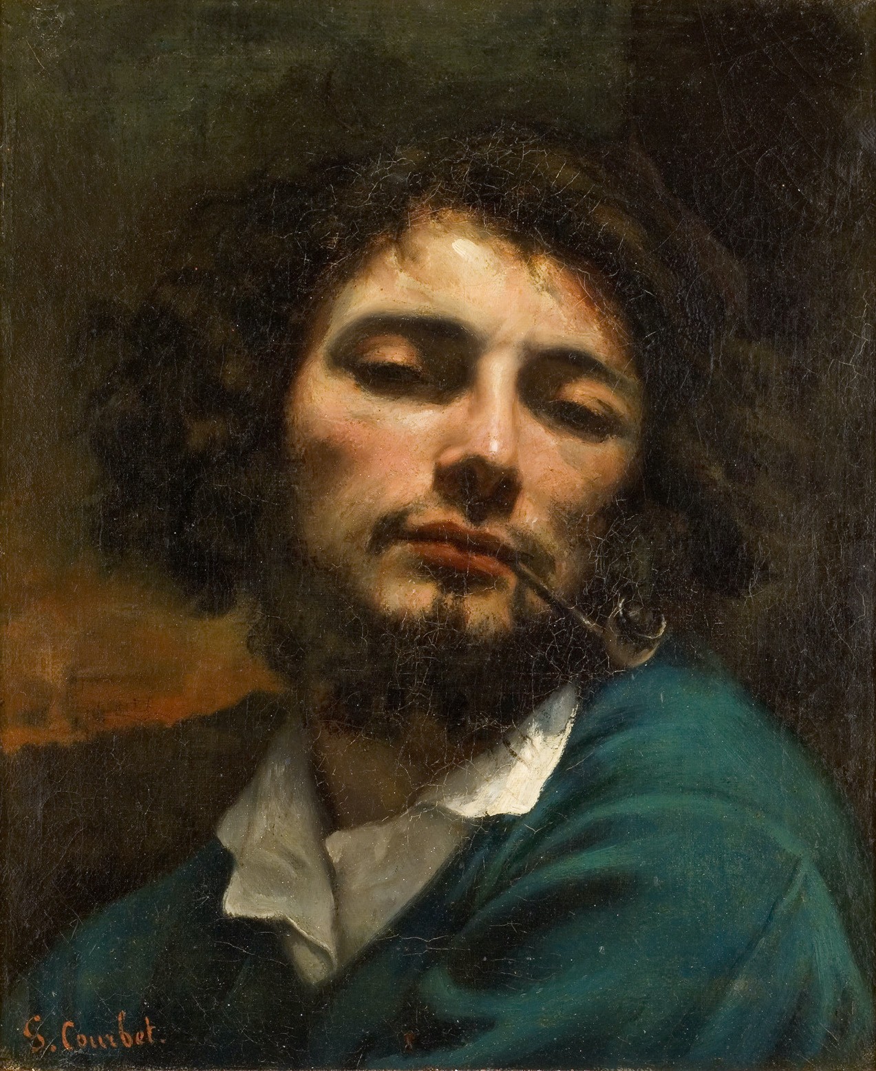 Portrait de Gustave Courbet illustrant une conférence consacrée à sa vie, son œuvre et au mouvement réaliste du XIXᵉ siècle.