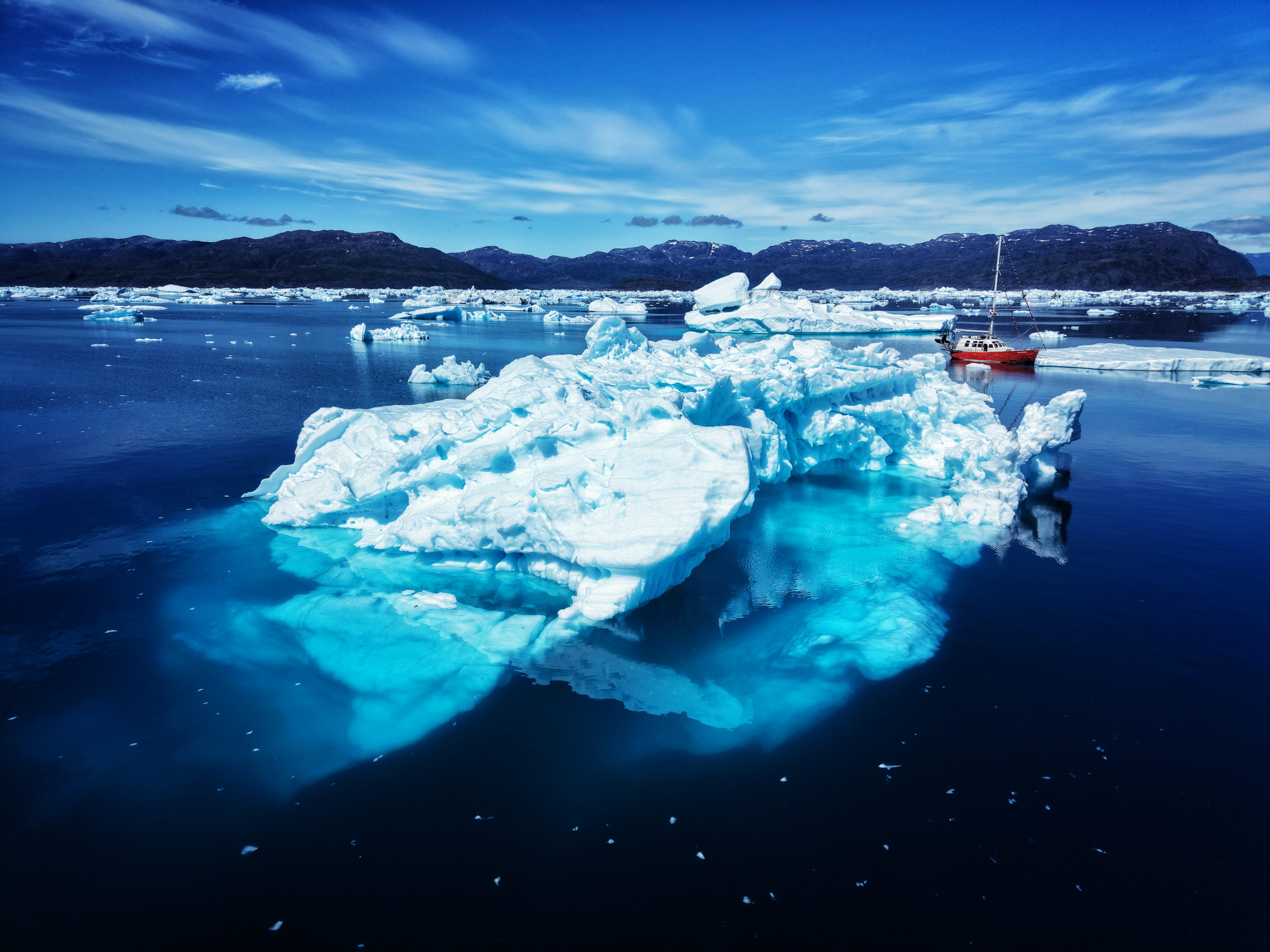 Photo prise d'un iceberg du Groenland.