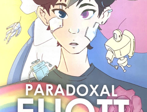 Affiche du spectacle illustrant plusieurs personnage dans un univers coloré.