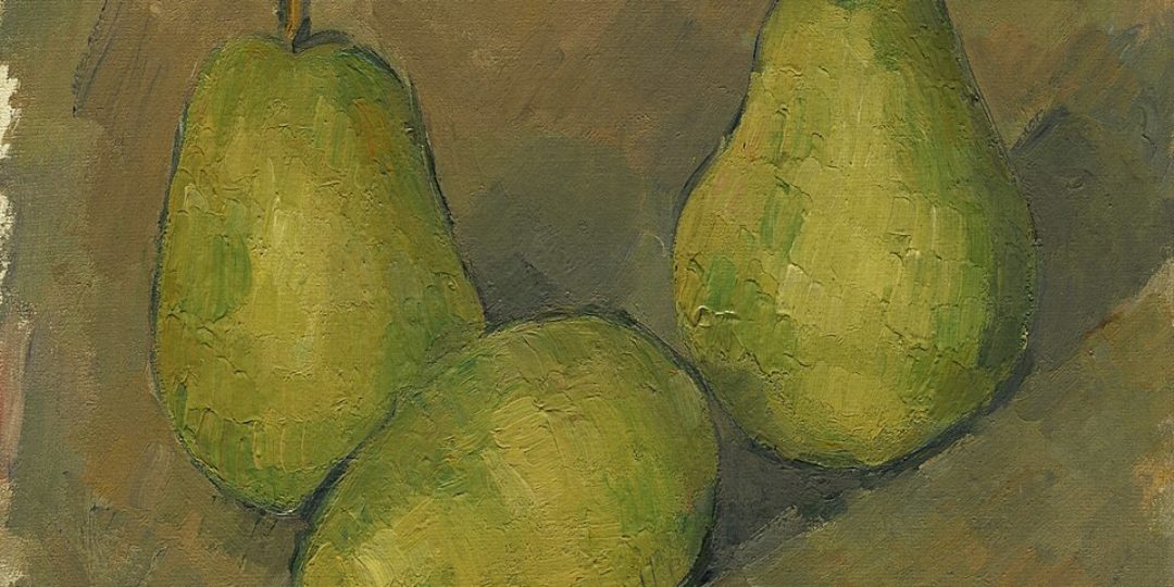 Peinture de Paul Cézanne démontrant des poires.