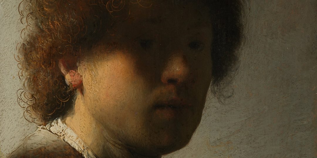 Peinture de Rembrandt désignant un portrait.