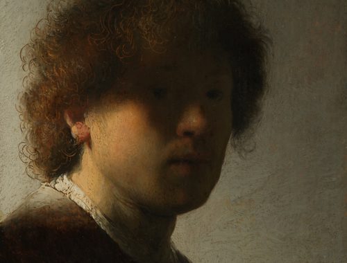 Peinture de Rembrandt désignant un portrait.