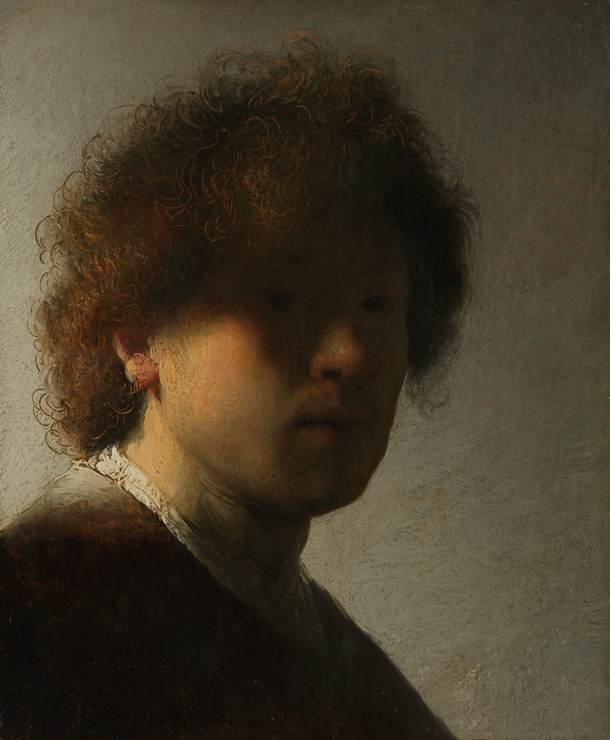 Peinture de Rembrandt désignant un portrait.
