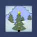 Carte pop-up de Noël en papier représentant un sapin dans un paysage enneigé, réalisée lors d'un atelier créatif.